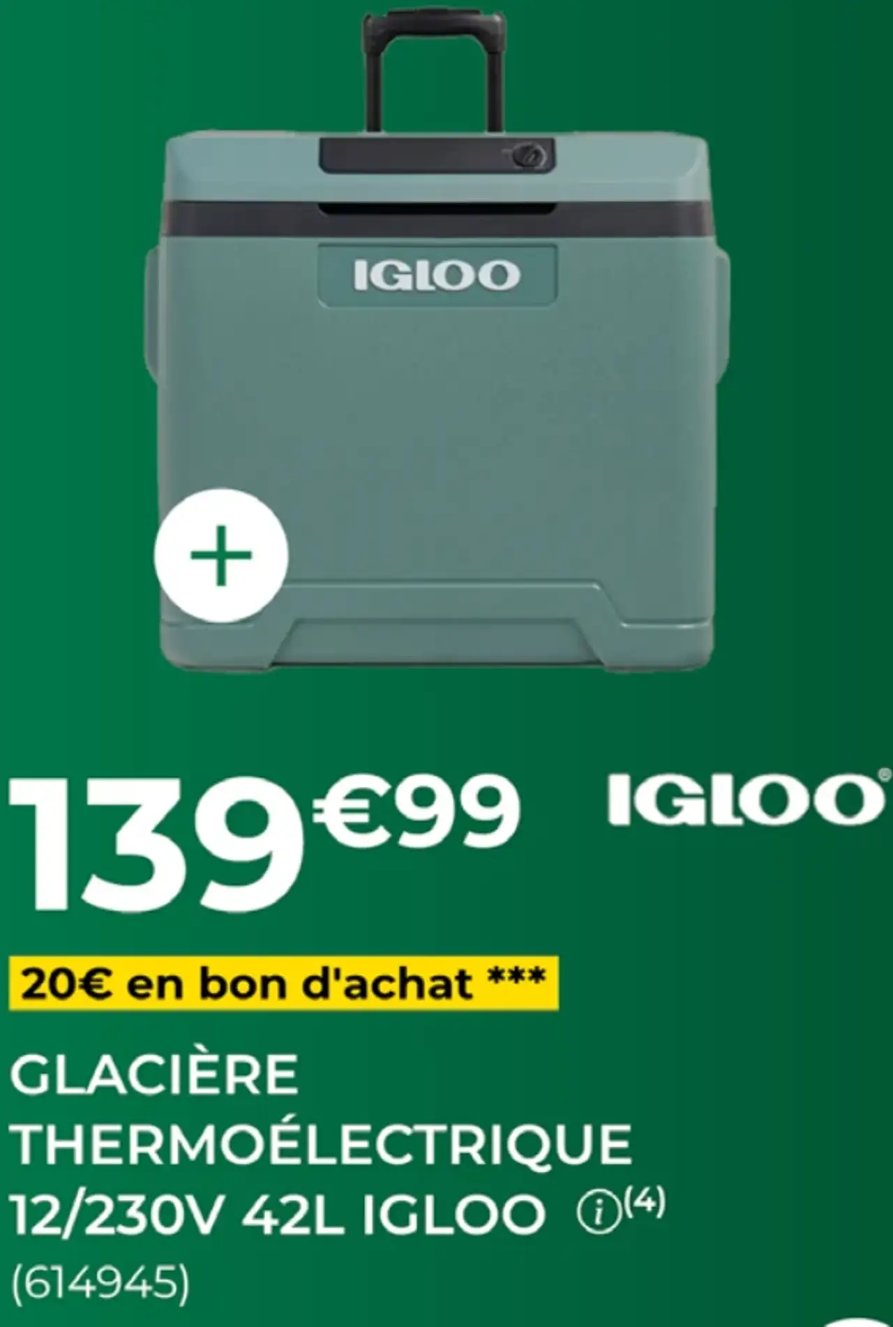 Glacière Thermoélectrique 12/230V 42L Igloo