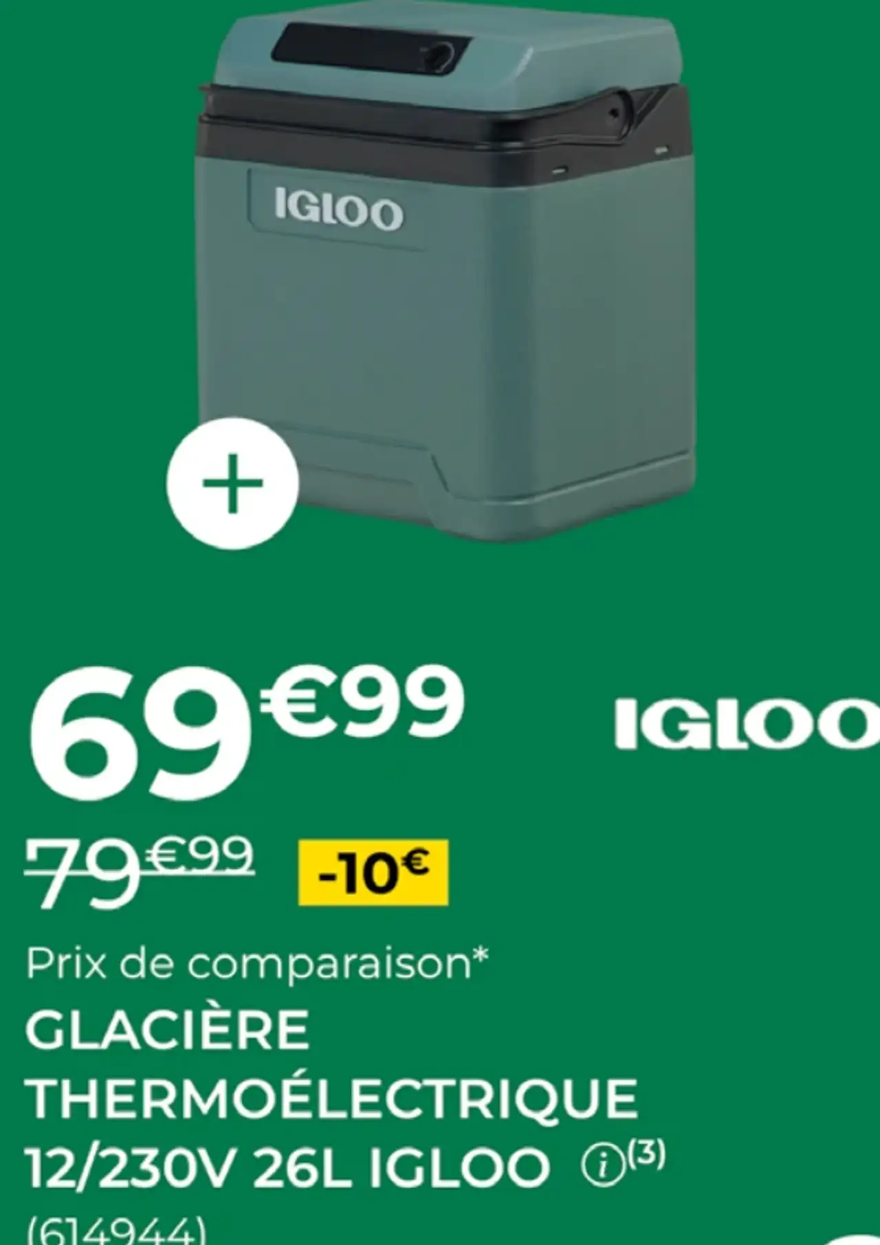 Glacière Thermoélectrique 12/230V 26L Igloo