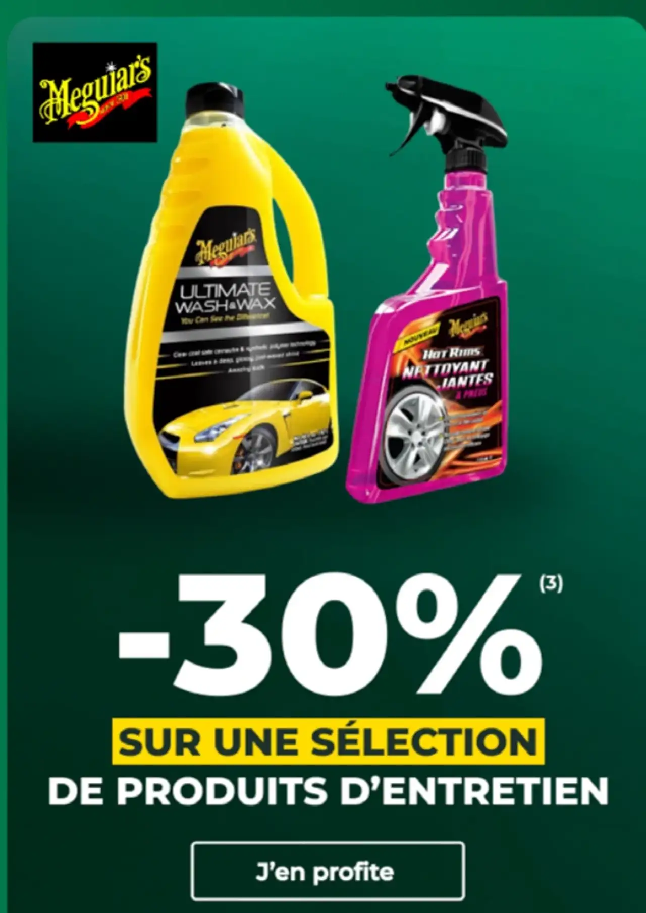 -30% sur une sélection de produits d'entretien