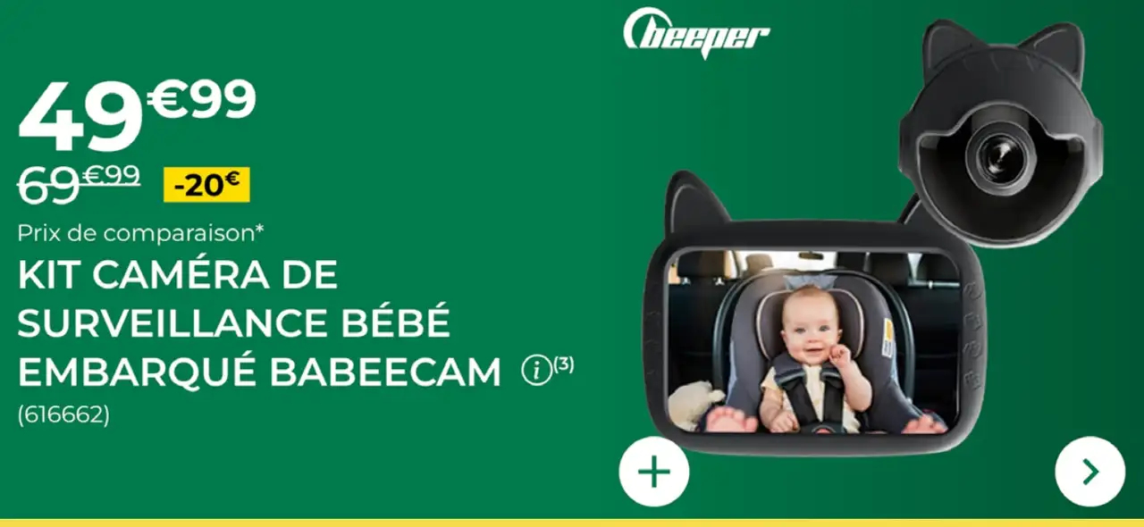 Kit caméra de surveillance bébé embarqué Babeecam