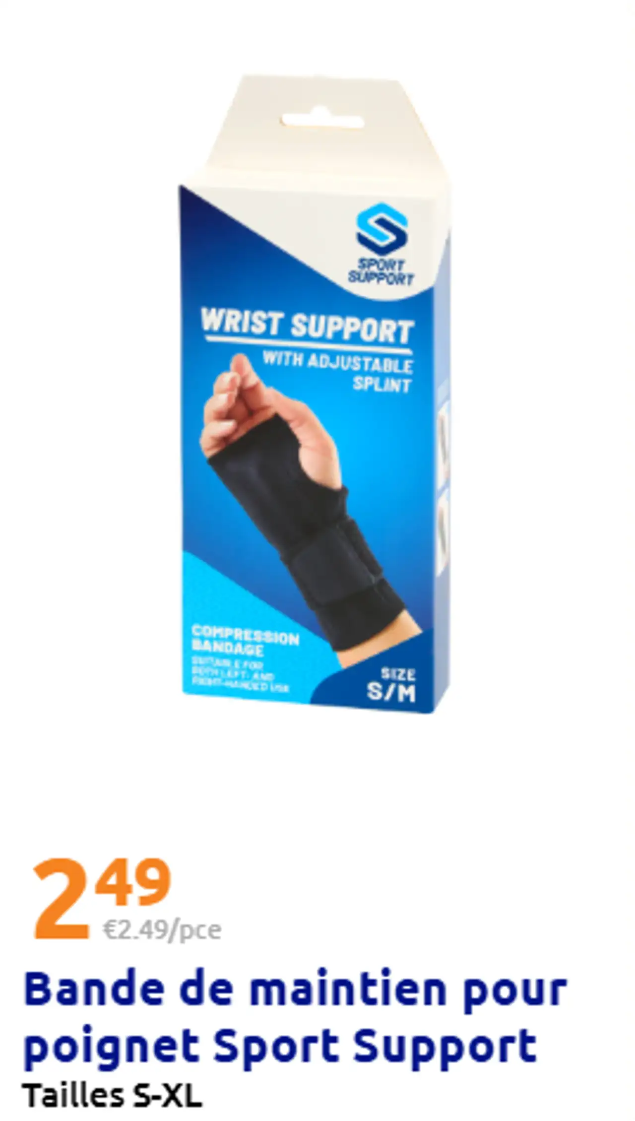 Bande de maintien pour poignet Sport Support