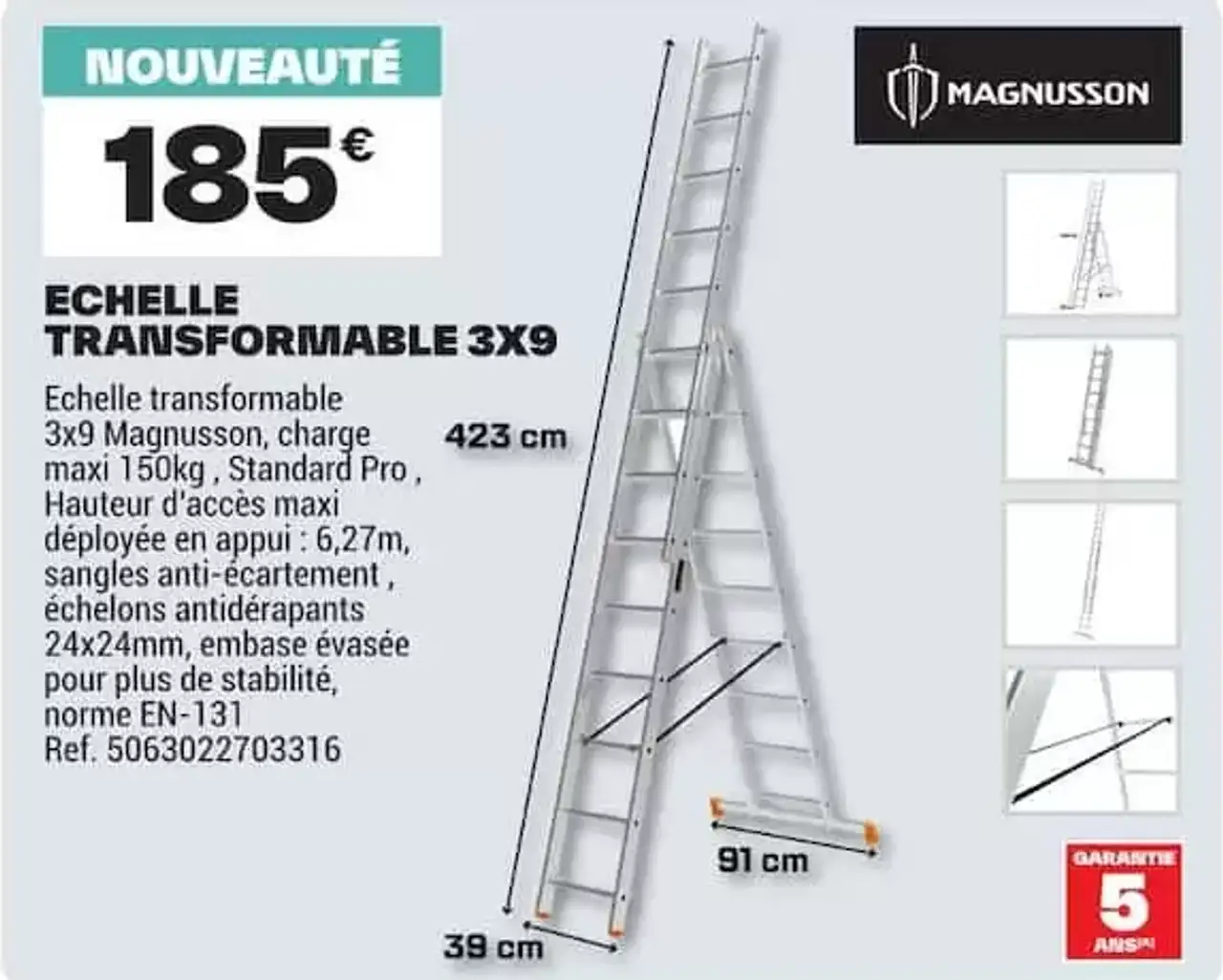 Échelle transformable Magnusson 3x9