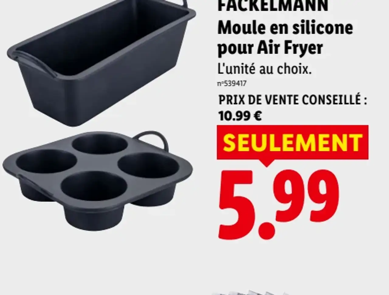 FACKELMANN Moule en silicone pour Air Fryer