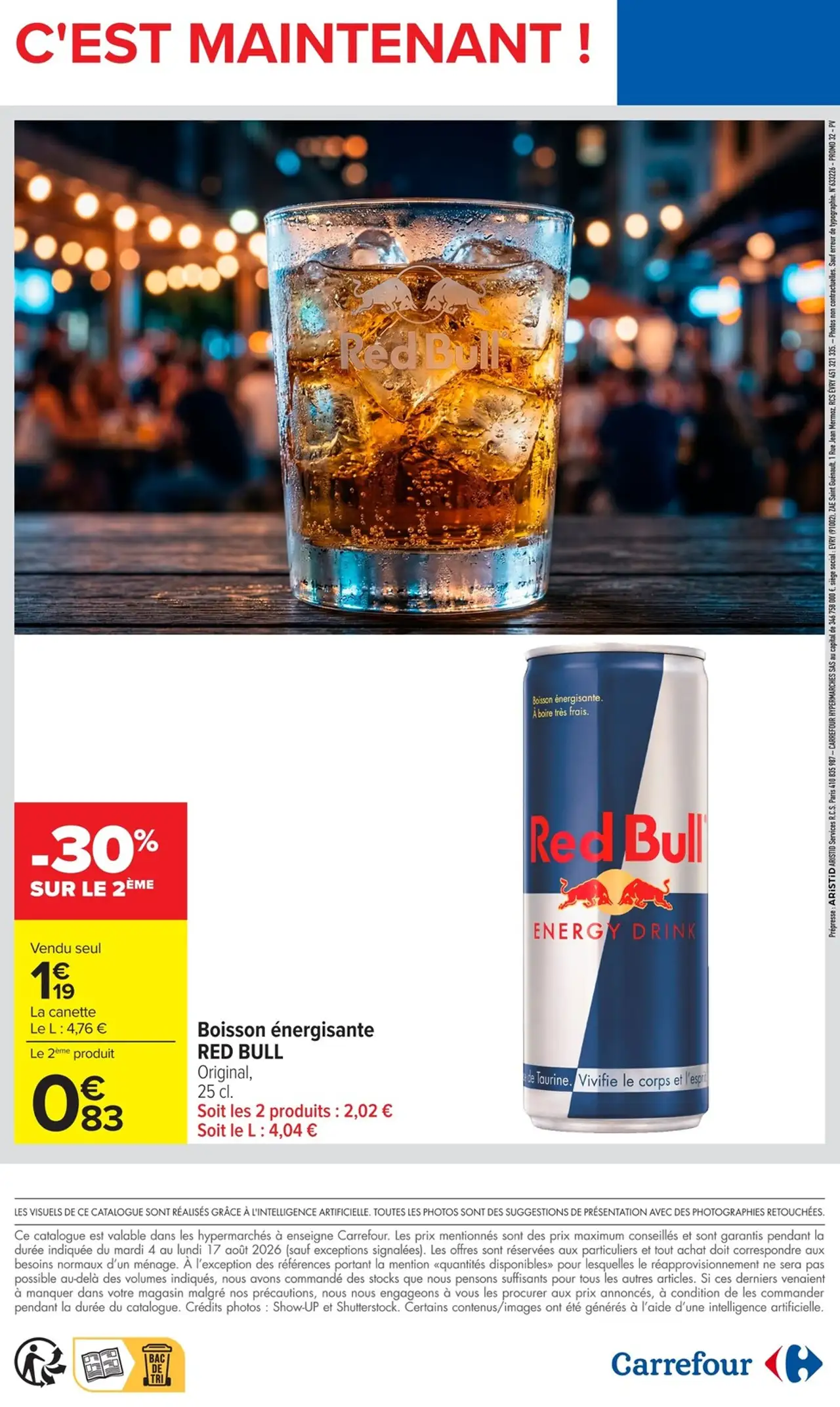 Boisson énergisante RED BULL Original