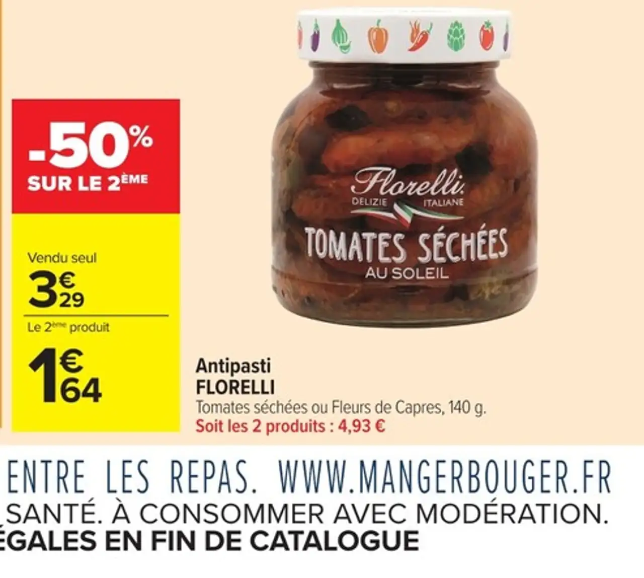 Antipasti FLORELLI Tomates séchées ou Fleurs de Capres