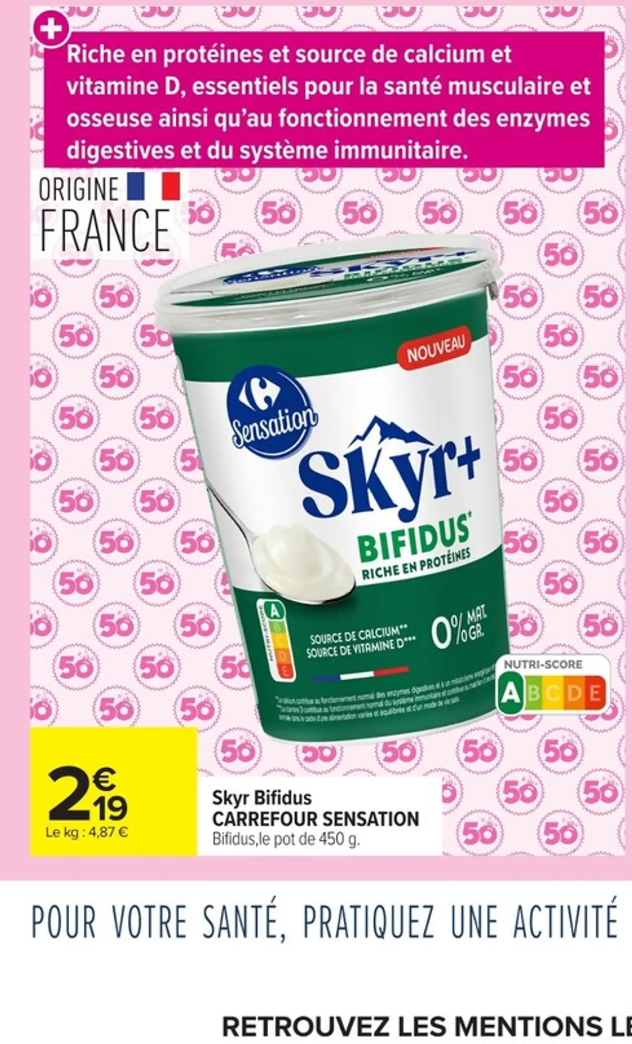 Skyr Bifidus CARREFOUR SENSATION Bifidus