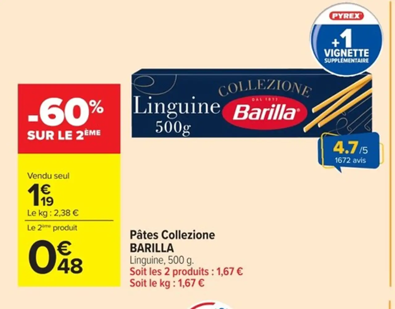 Pâtes Collezione BARILLA Linguine