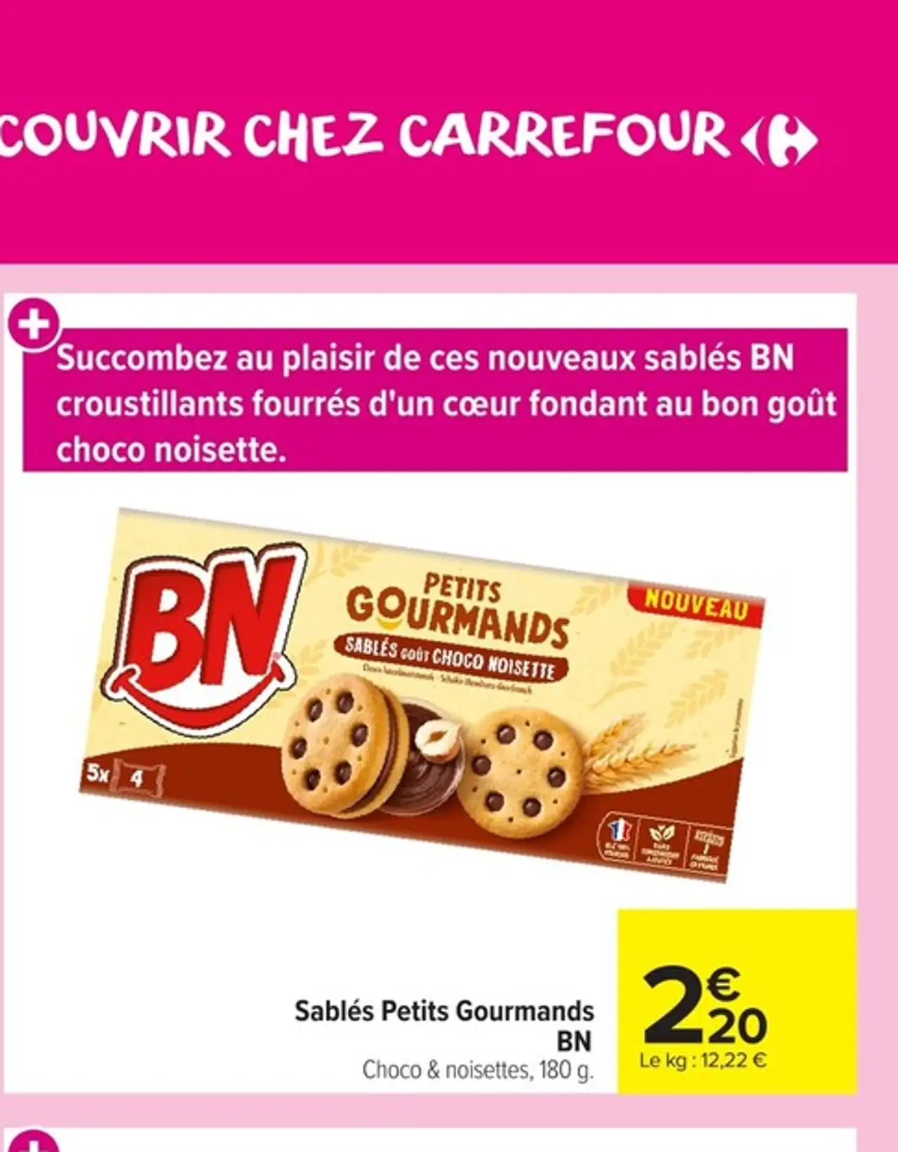 Sablés Petits Gourmands BN Choco & noisettes