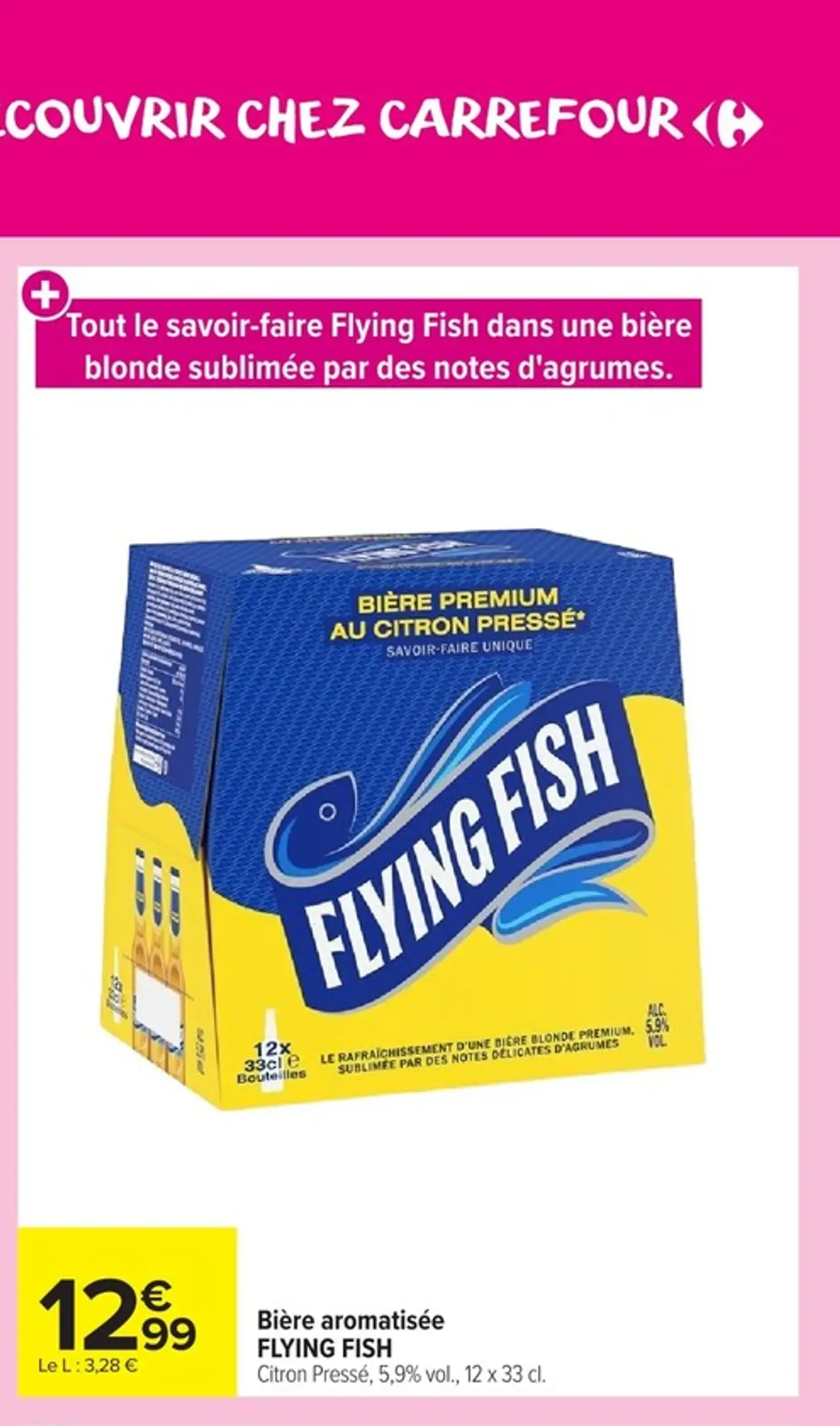 Bière aromatisée Flying Fish Citron Pressé