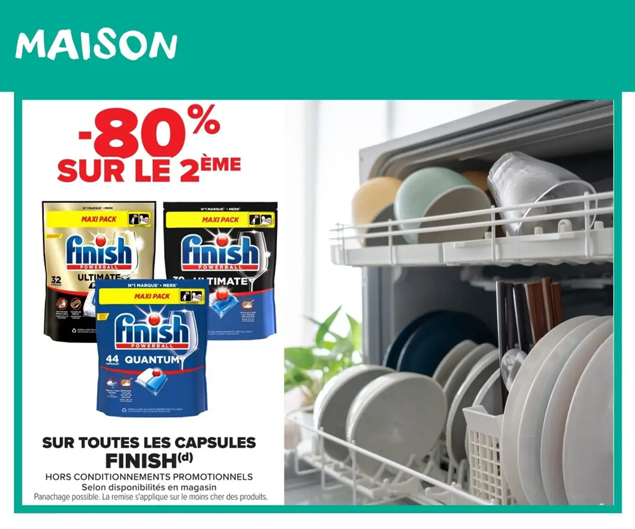 Capsules lave-vaisselle Finish