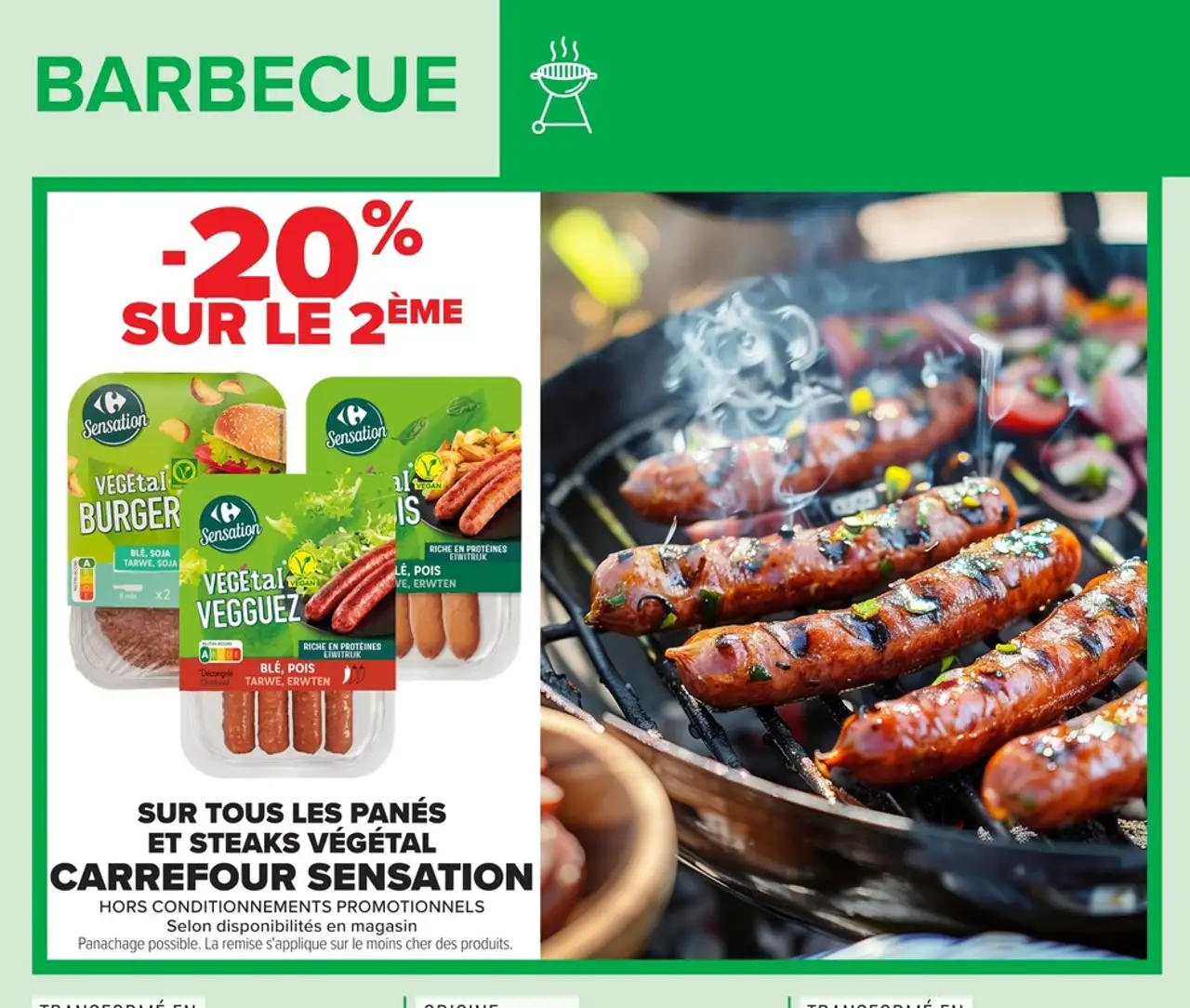 Panés et steaks végétal Carrefour Sensation