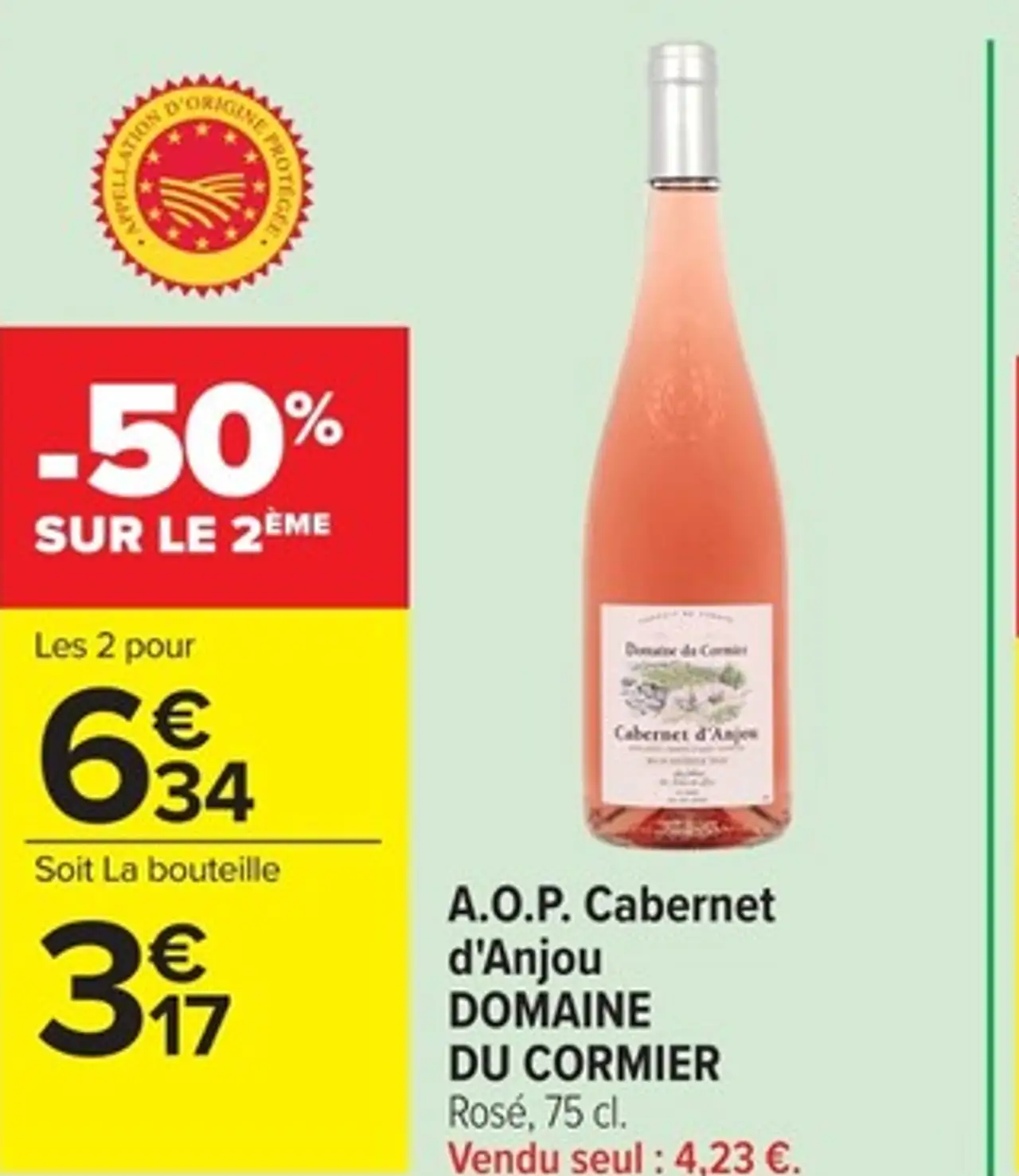 A.O.P. Cabernet d'Anjou DOMAINE DU CORMIER Rosé