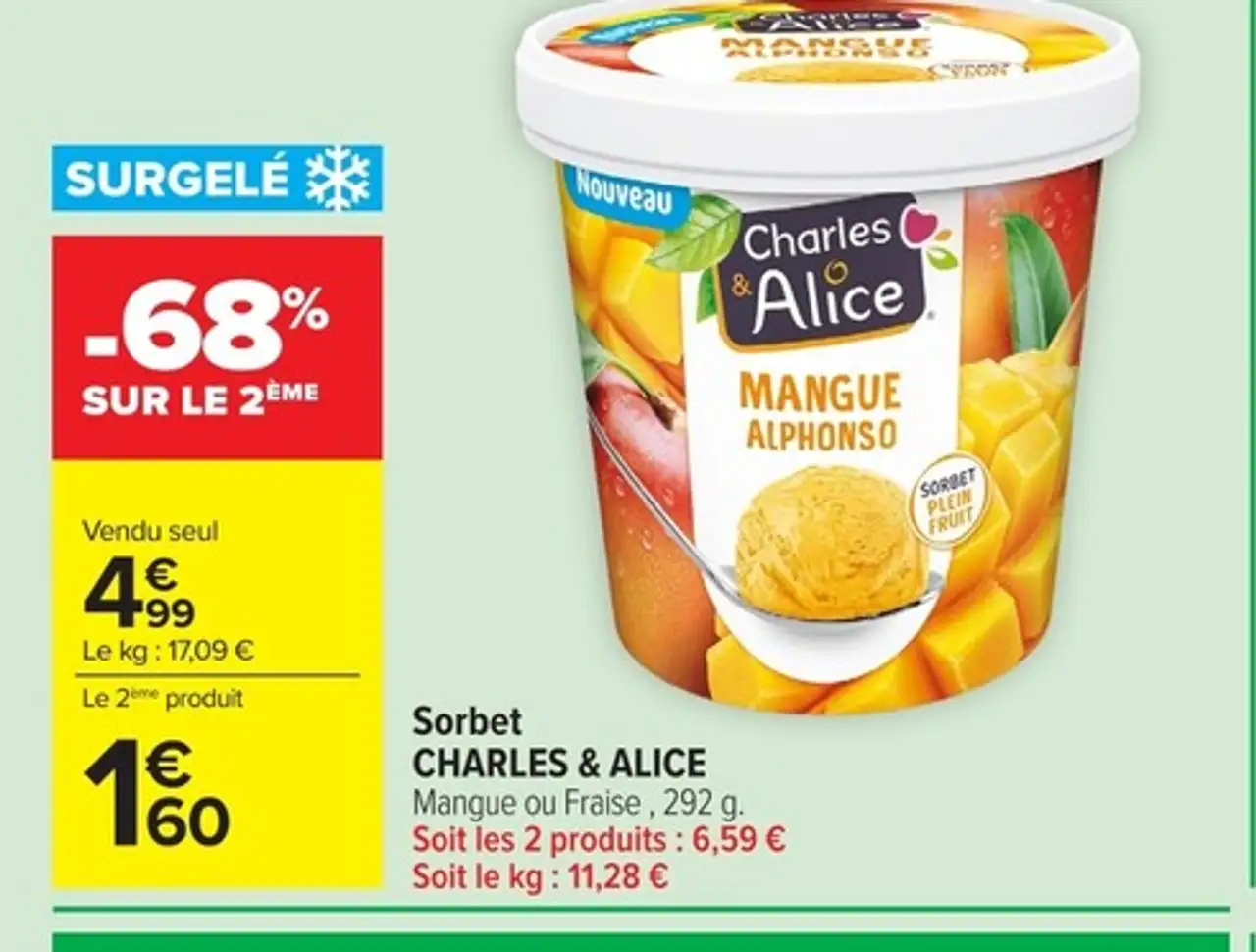 Sorbet Charles & Alice Mangue Alphonso