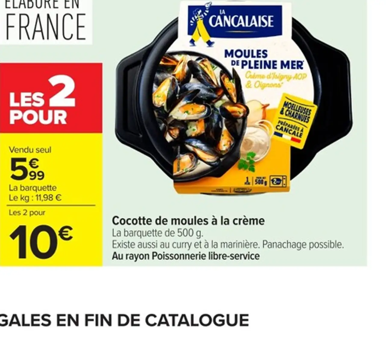 Cocotte de moules à la crème