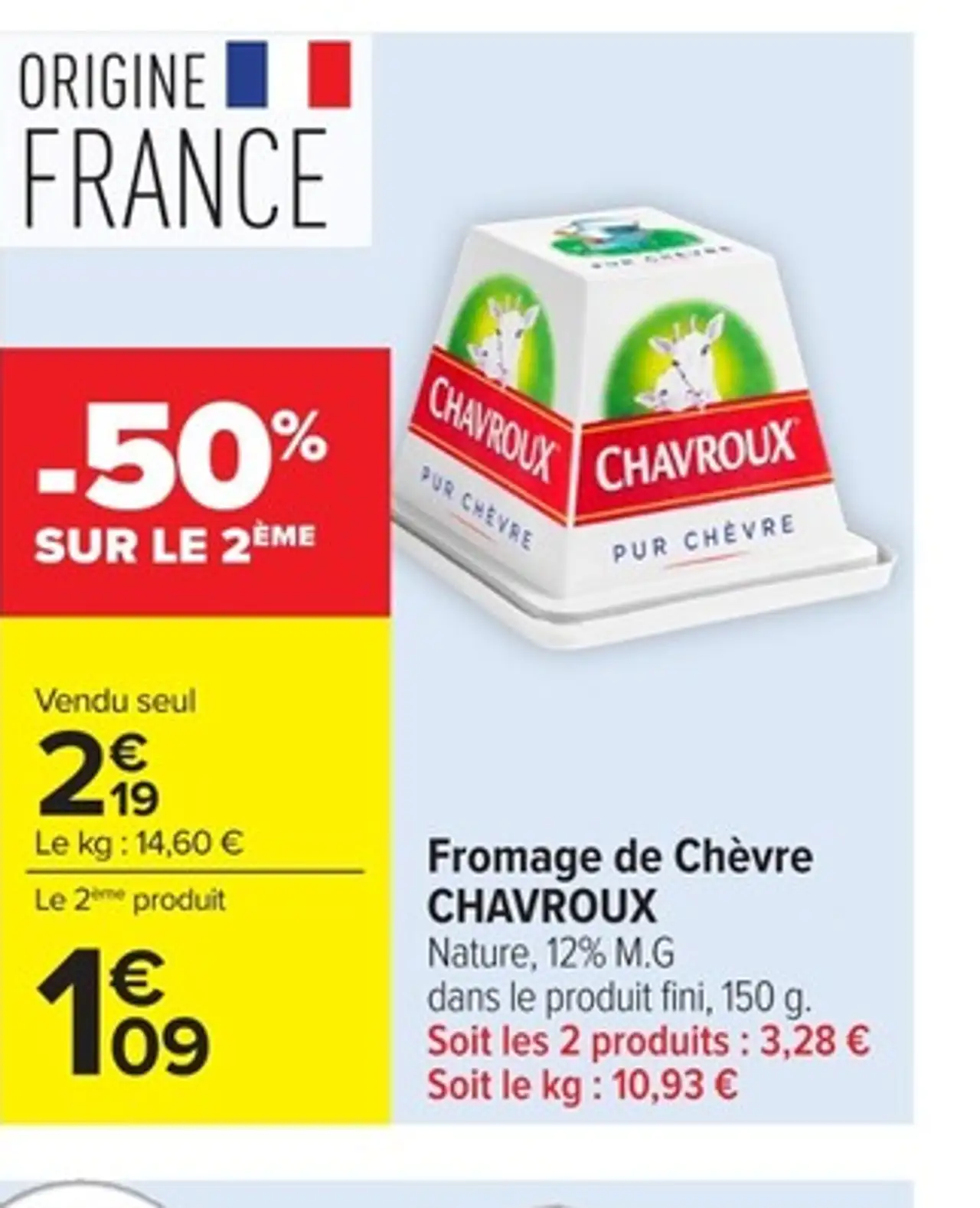Fromage de Chèvre CHAVROUX Nature
