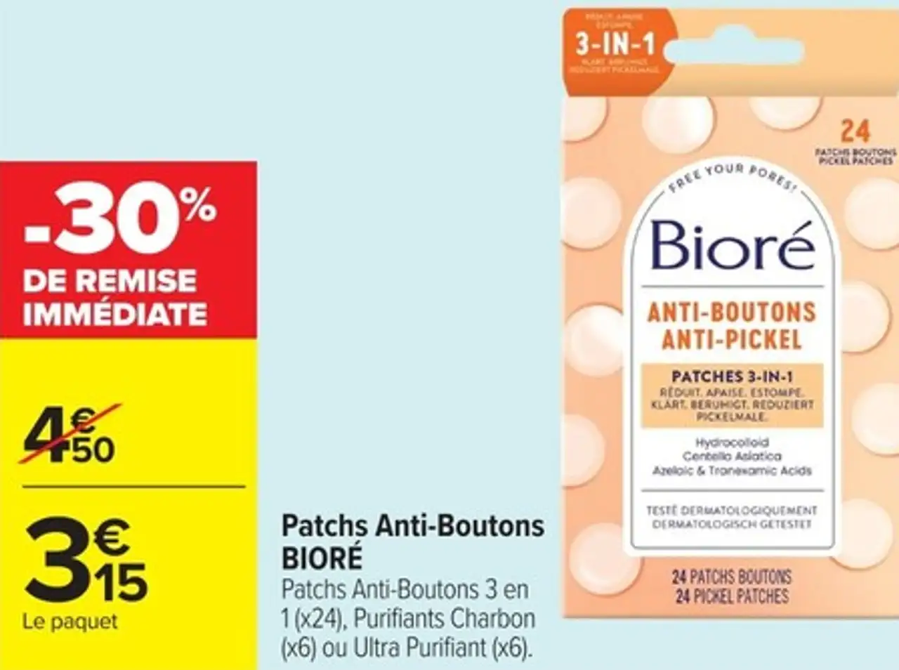 Patchs Anti-Boutons BIORÉ