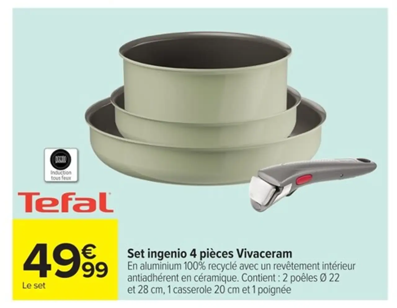 Set ingenio 4 pièces Vivaceram Tefal