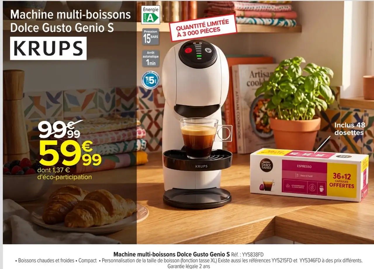 Machine multi-boissons Dolce Gusto Genio S Krups