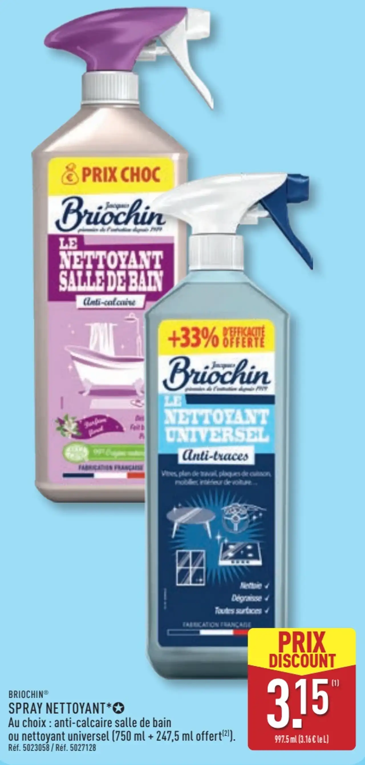 Briochin Spray Nettoyant Salle De Bain Ou Universel