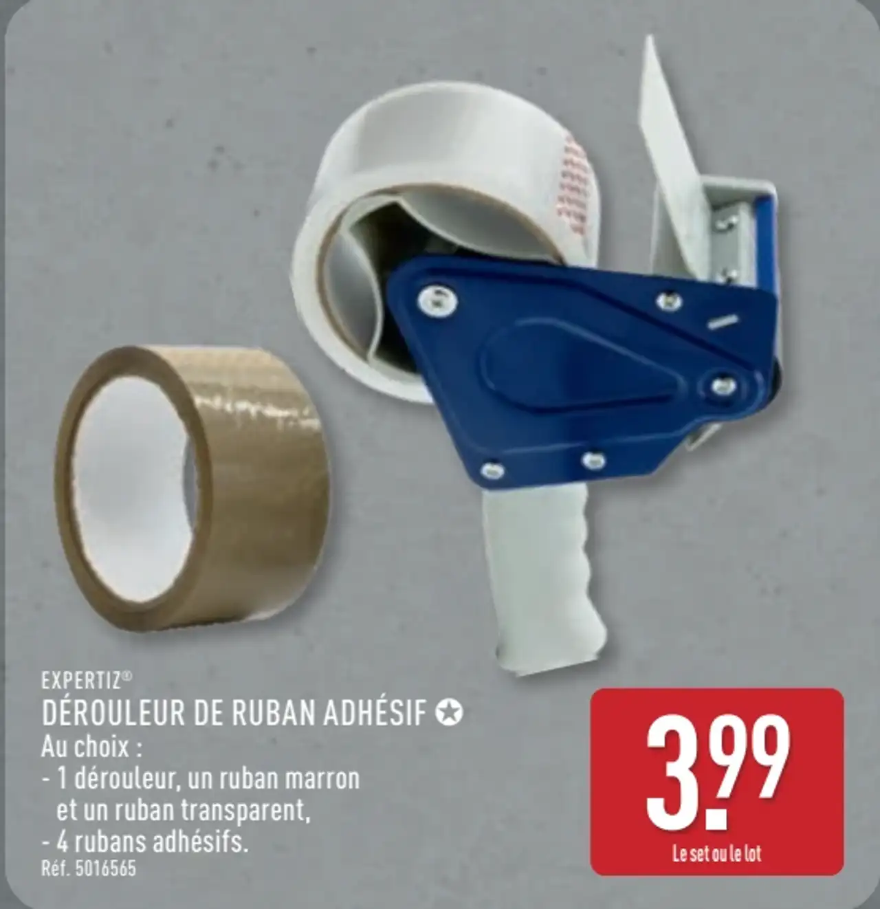 EXPERTIZ® DÉROULEUR DE RUBAN ADHÉSIF