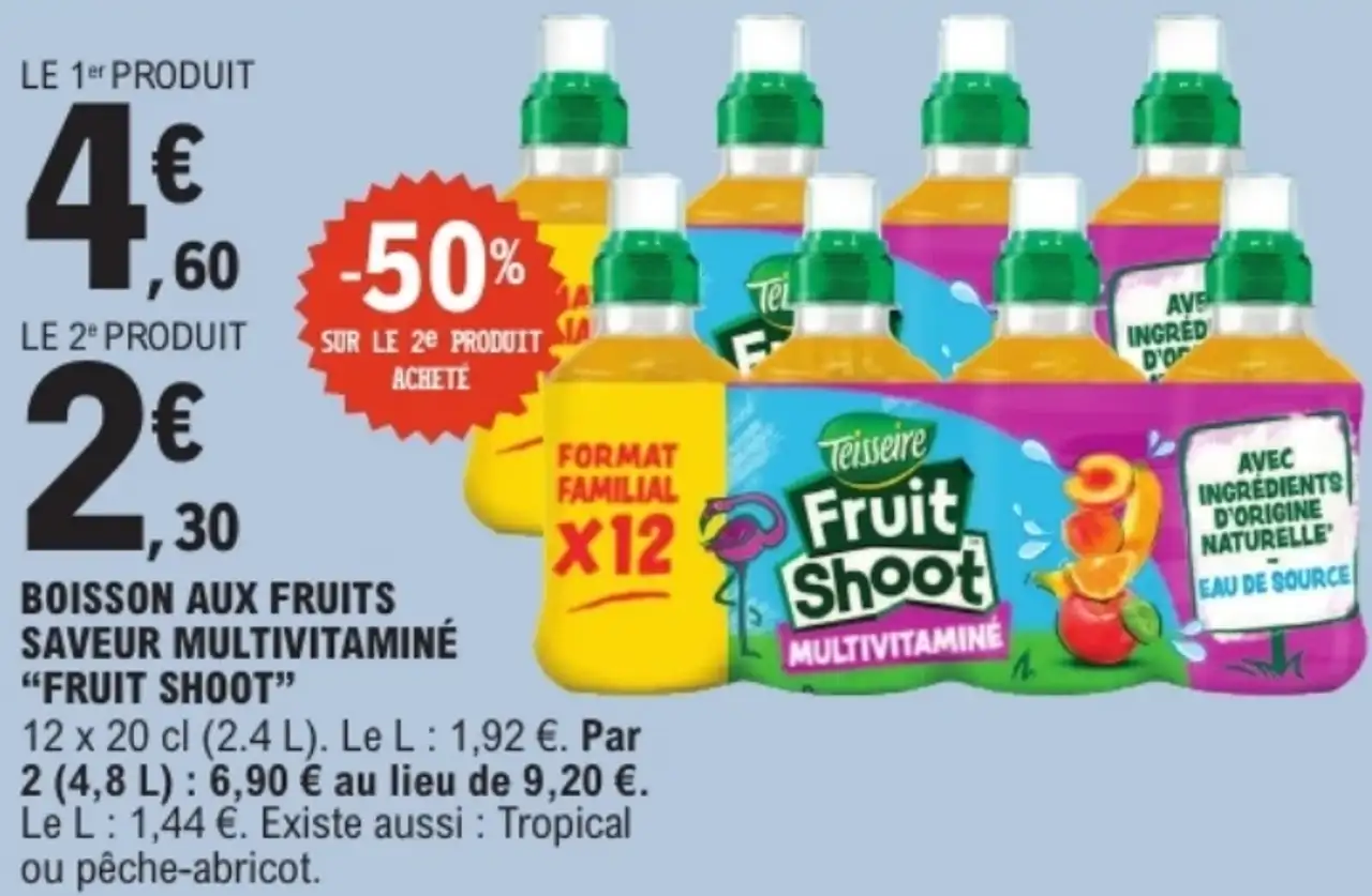 Boisson Aux Fruits Saveur Multivitaminé Fruit Shoot