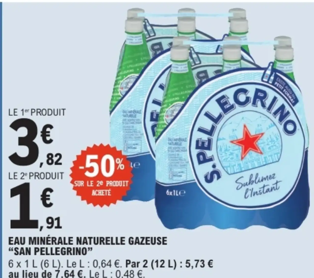 Eau Minérale Naturelle Gazeuse San Pellegrino