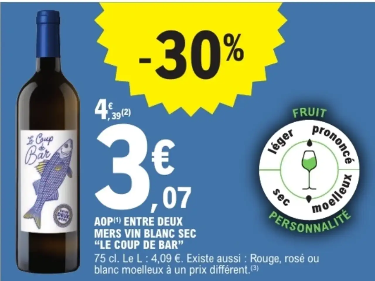 AOP Entre Deux Mers Vin Blanc Sec "Le Coup de Bar"