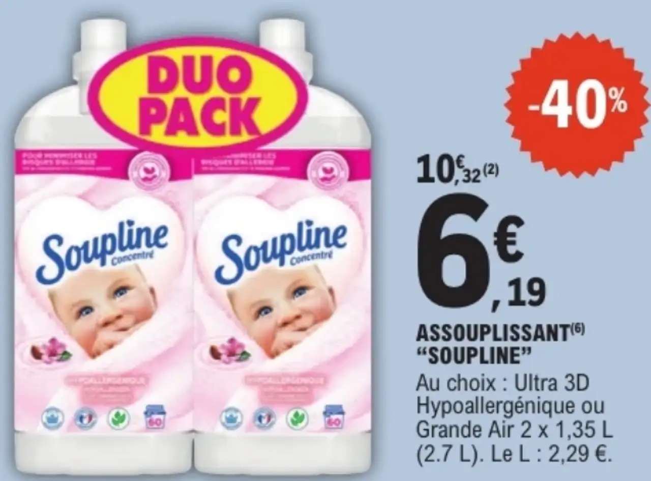 Assouplissant Soupline Duo Pack Grand Air