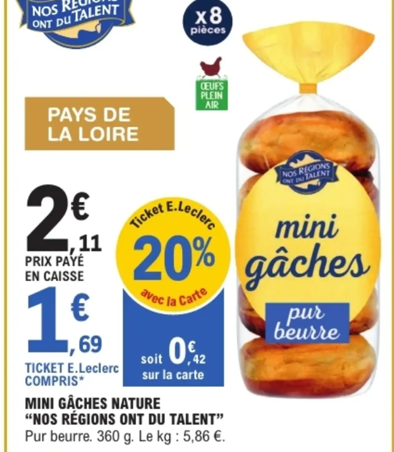 Mini gâches nature Nos Régions ont du Talent