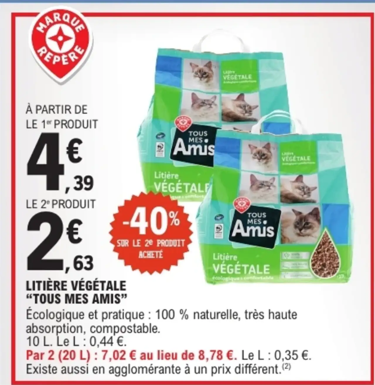 Litière végétale "Tous Mes Amis"