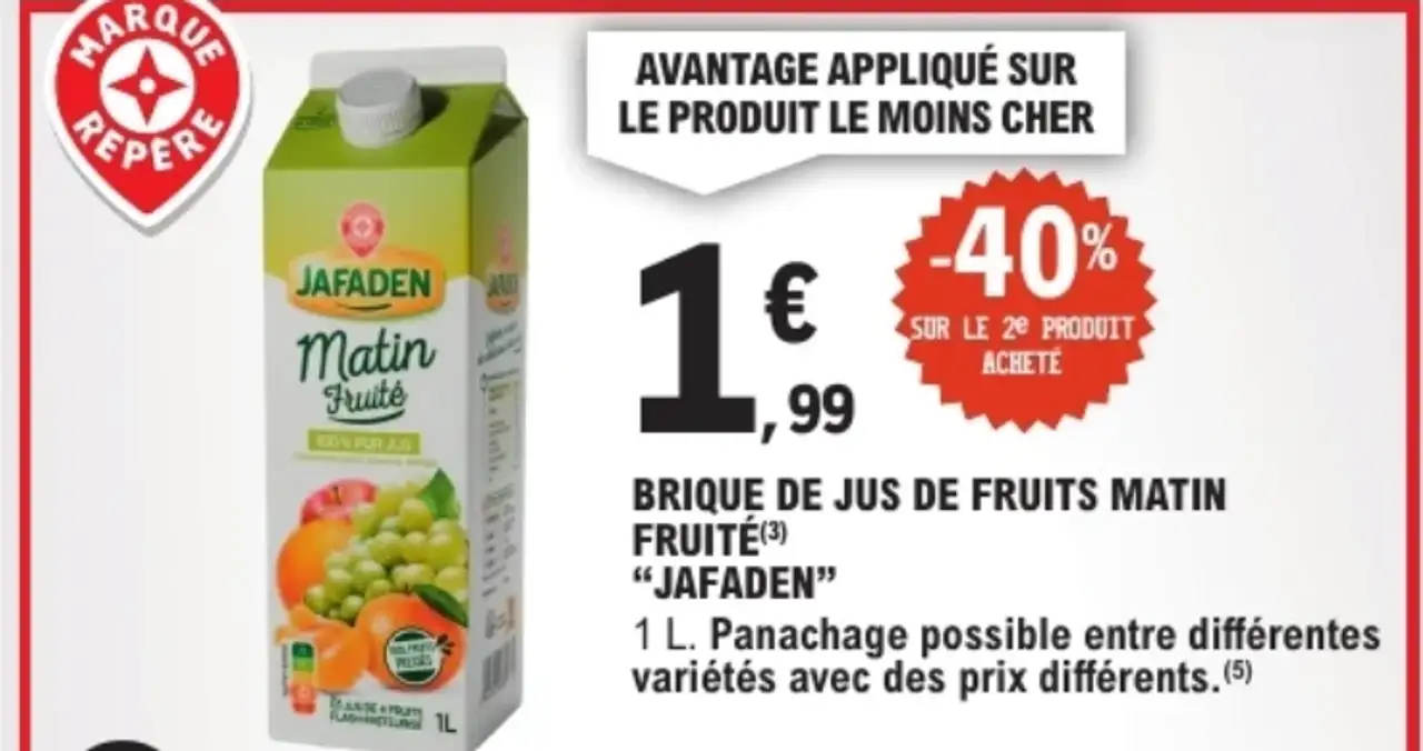 Brique de jus de fruits Matin Fruité Jafaden