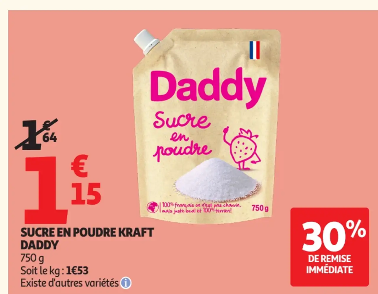 Sucre en poudre kraft Daddy