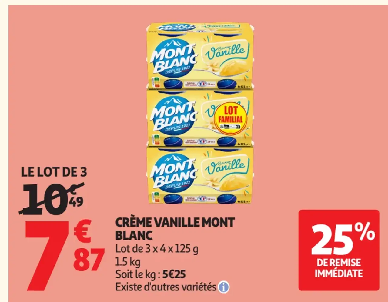 Crème Vanille Mont Blanc