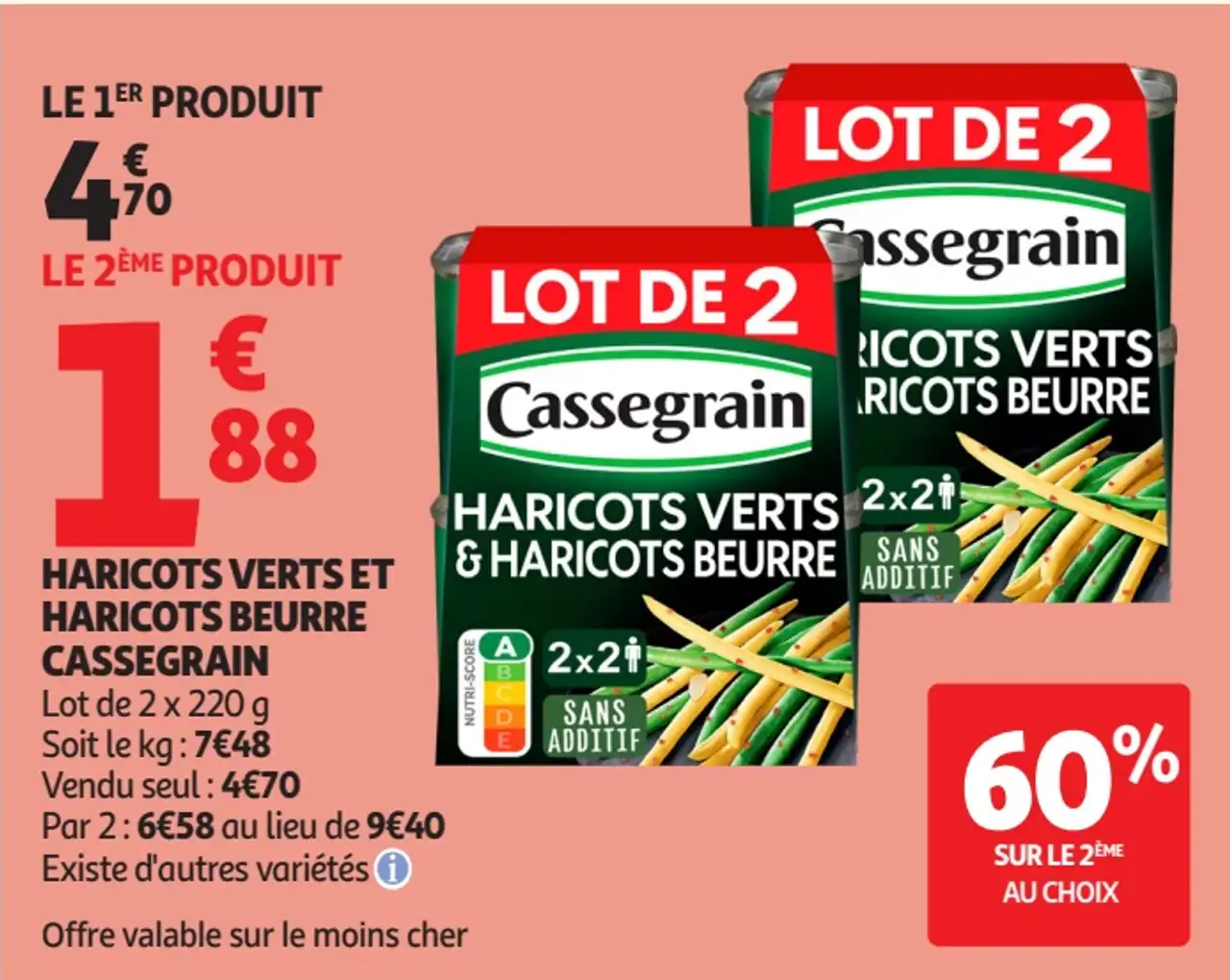 Haricots Verts et Haricots Beurre Cassegrain