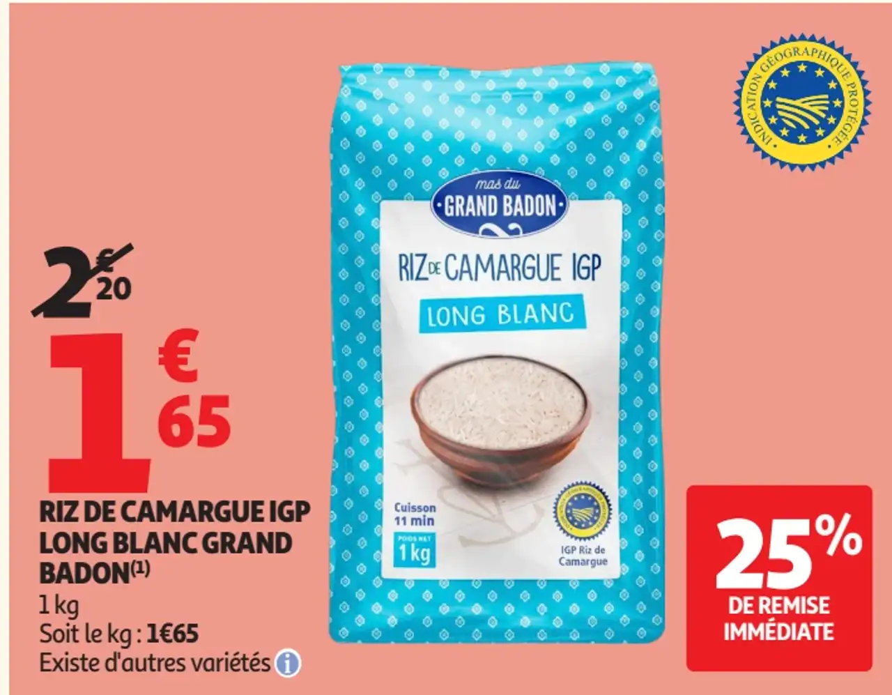 Riz de Camargue IGP Long Blanc Grand Badon