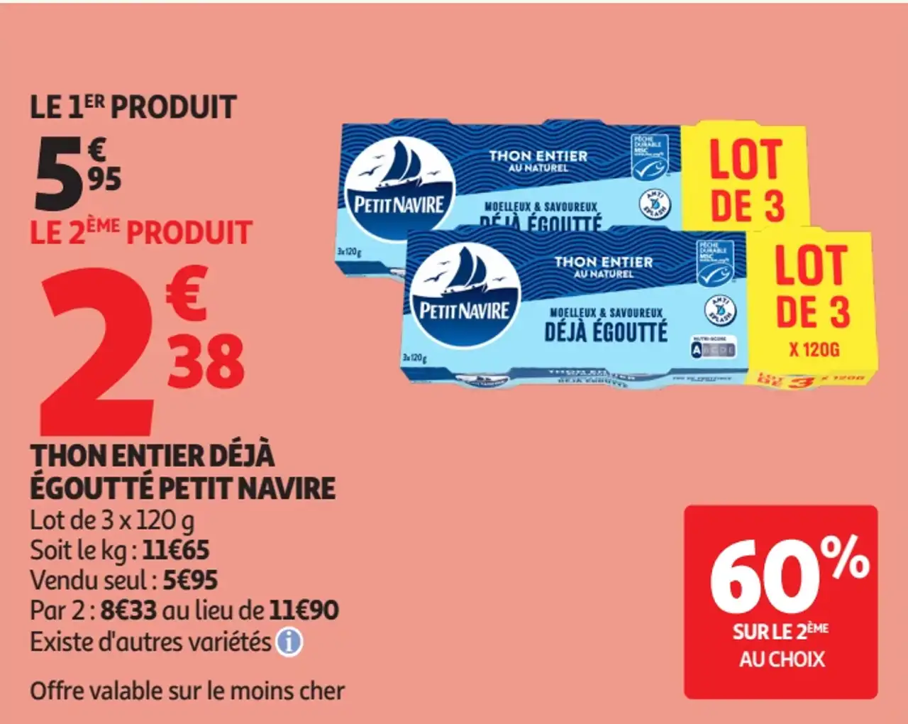 Thon entier déjà égoutté Petit Navire