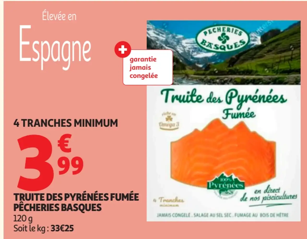 Truite des Pyrénées fumée Pêcheries Basques
