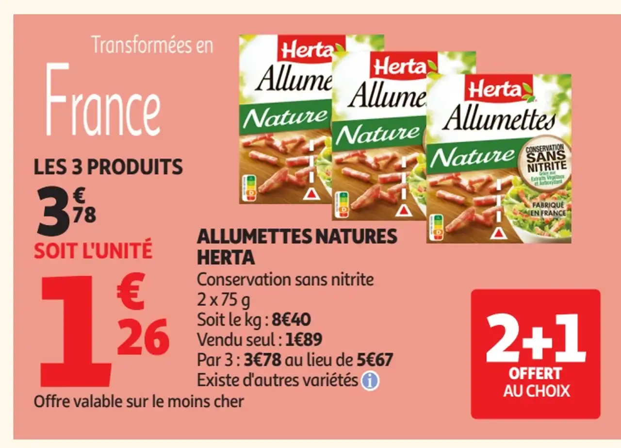 Allumettes Natures Herta