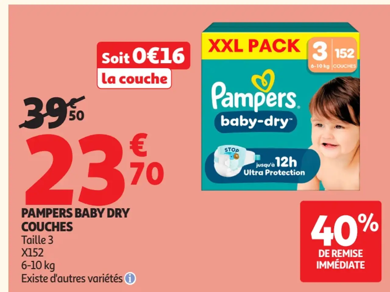 Pampers Baby Dry Couches Taille 3