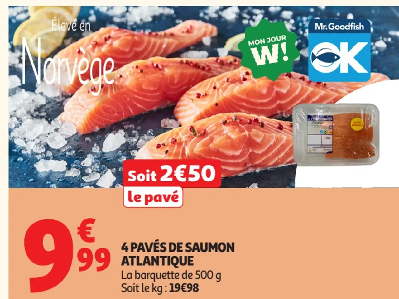 4 pavés de saumon Atlantique