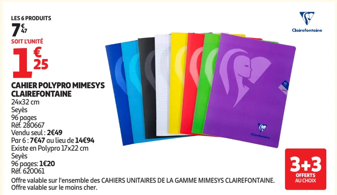 Cahier Polypro Mimesys Clairefontaine