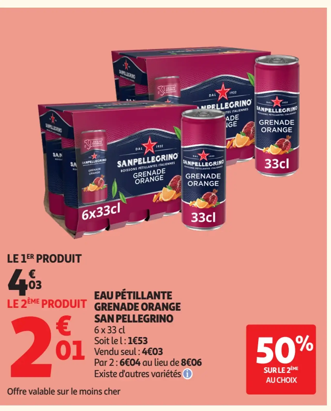 Eau pétillante Grenade Orange San Pellegrino