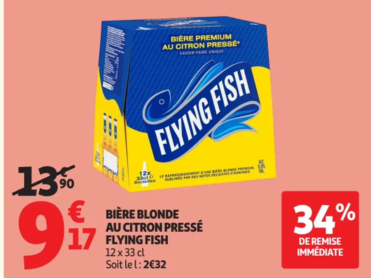 Bière blonde au citron pressé Flying Fish