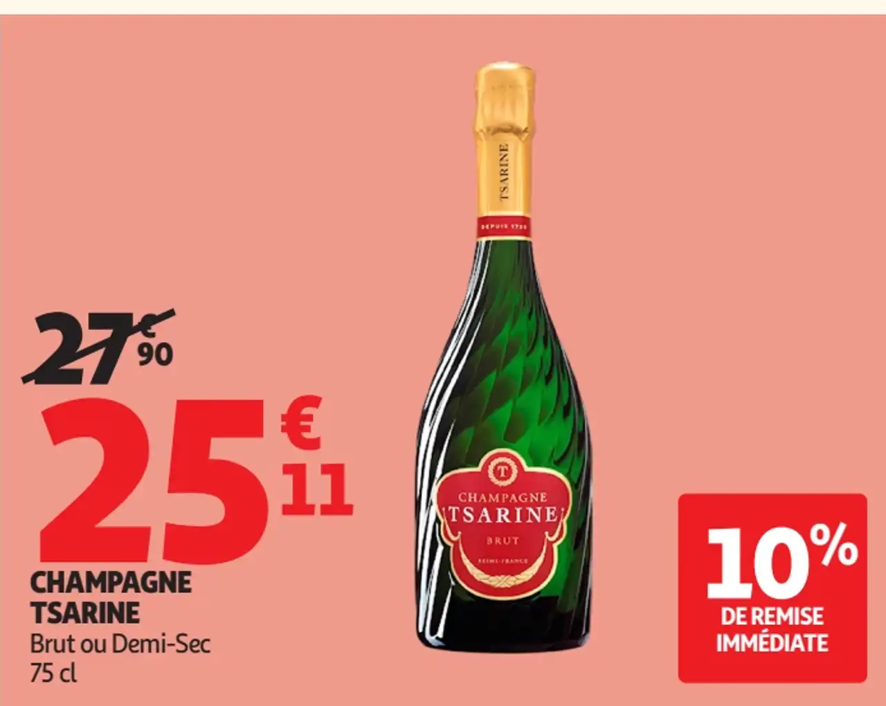 Champagne Tsarine Brut ou Demi-Sec