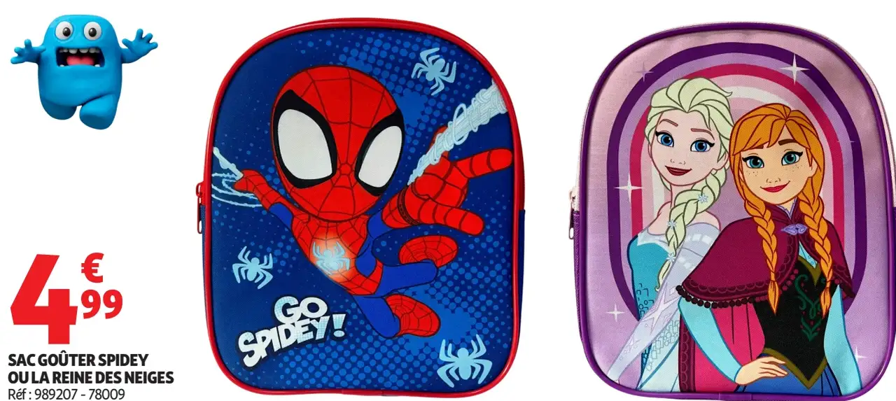 SAC GOÛTER SPIDEY OU LA REINE DES NEIGES