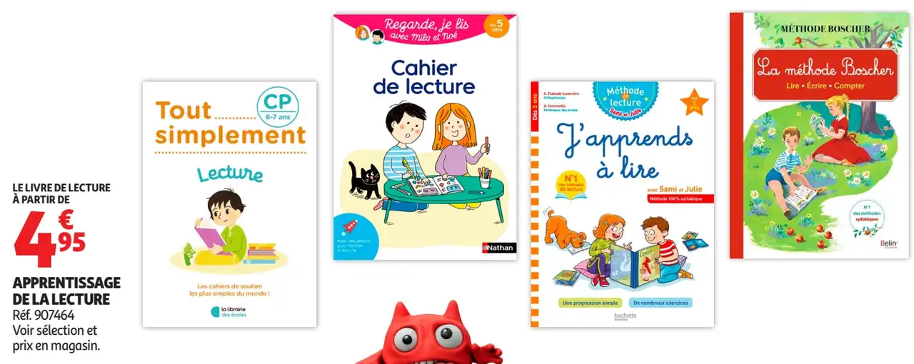 Livre de lecture Apprentissage de la lecture (La Librairie des Écoles / Nathan / Hachette / Belin)