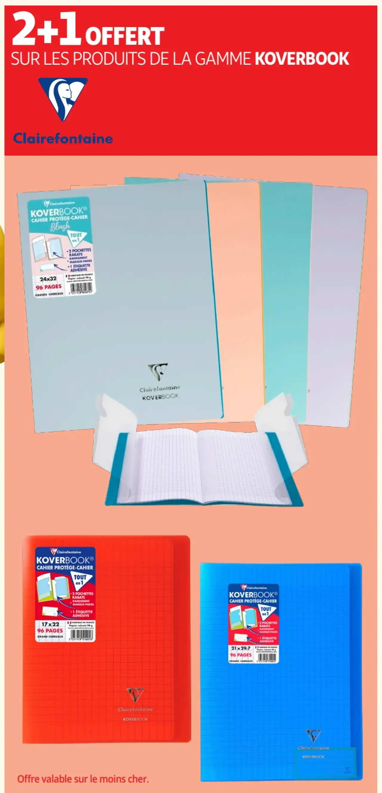 Produits de la gamme Koverbook Clairefontaine