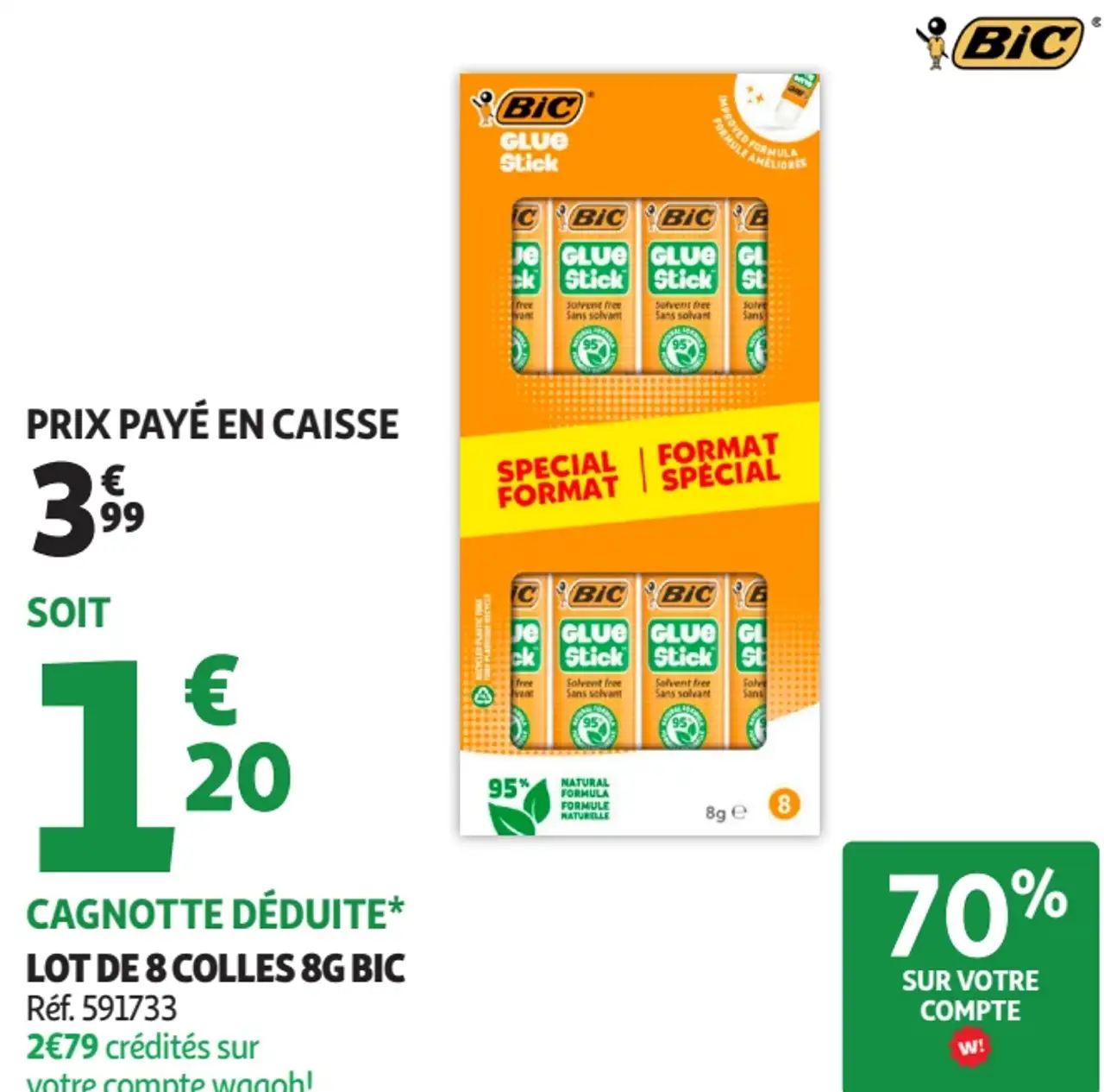 Lot de 8 Colles 8g BIC
