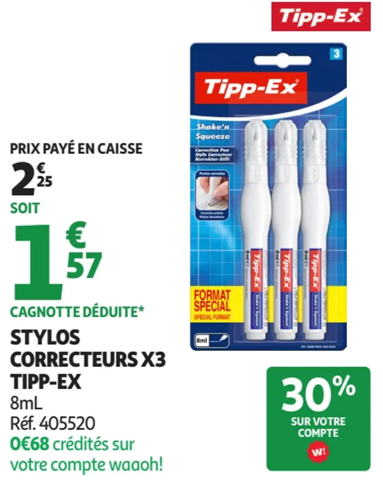 Stylos correcteurs x3 Tipp-Ex