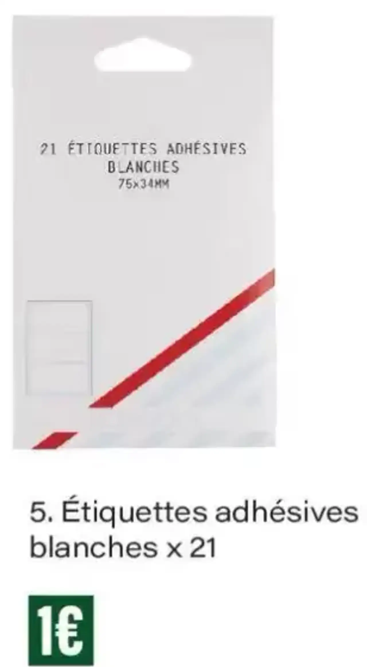 Monoprix Étiquettes adhésives blanches x 21